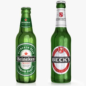 3d heineken beer bottle
