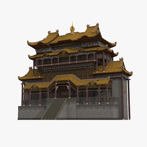 3D model A large ancient Taoist palace in Asia