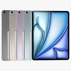 Apple iPad Air 2024 13-inch All Colors 3D model