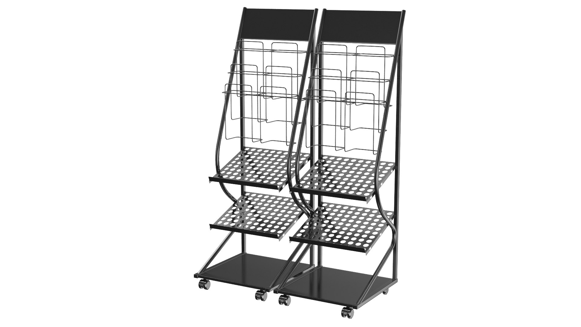 3D Model Detailed Magazine Rack With Magazines 02 - TurboSquid 2131234