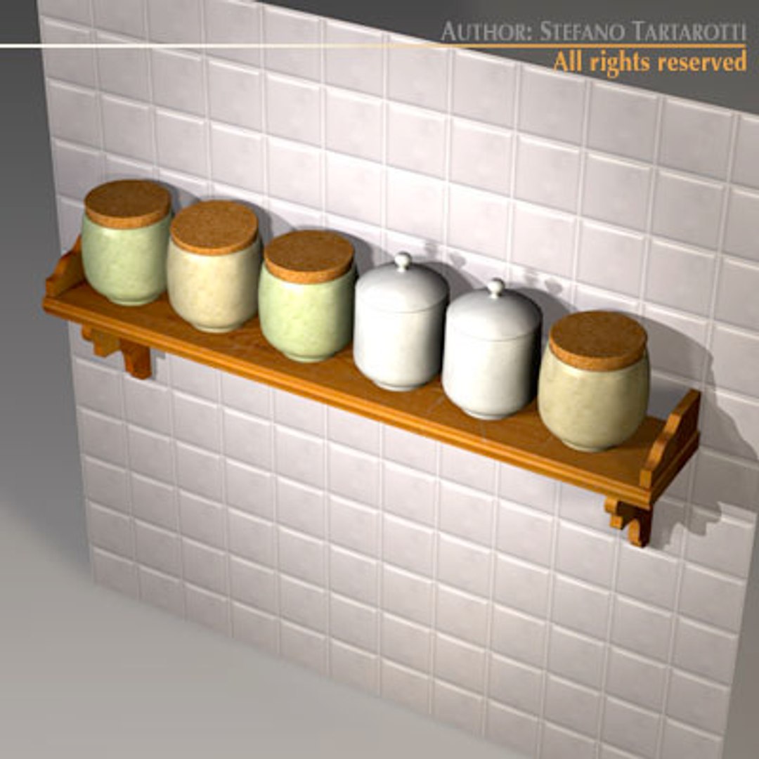 Kitchen Jar Rack 3d Obj   Jarrack3 