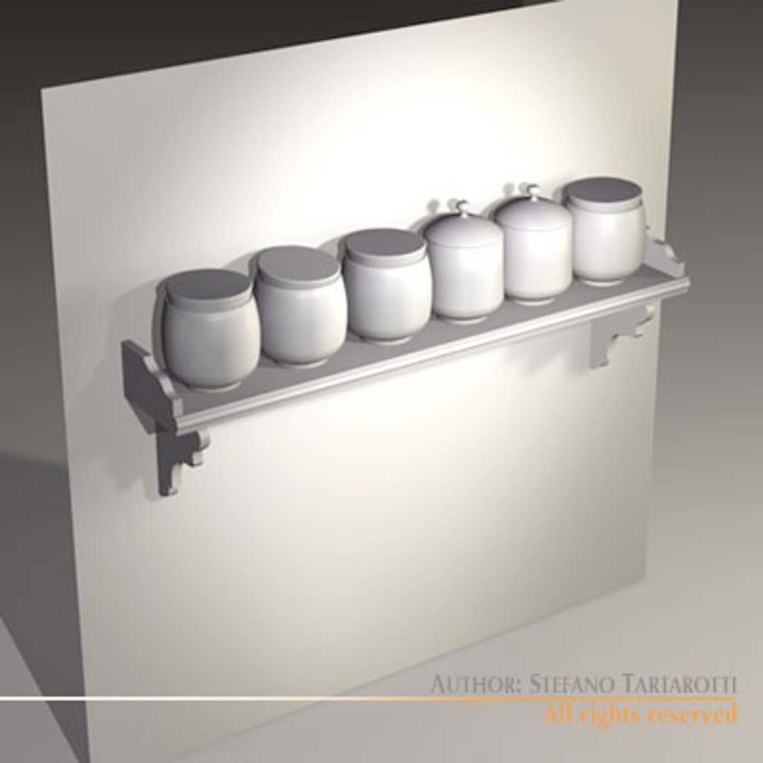 Kitchen Jar Rack 3d Obj