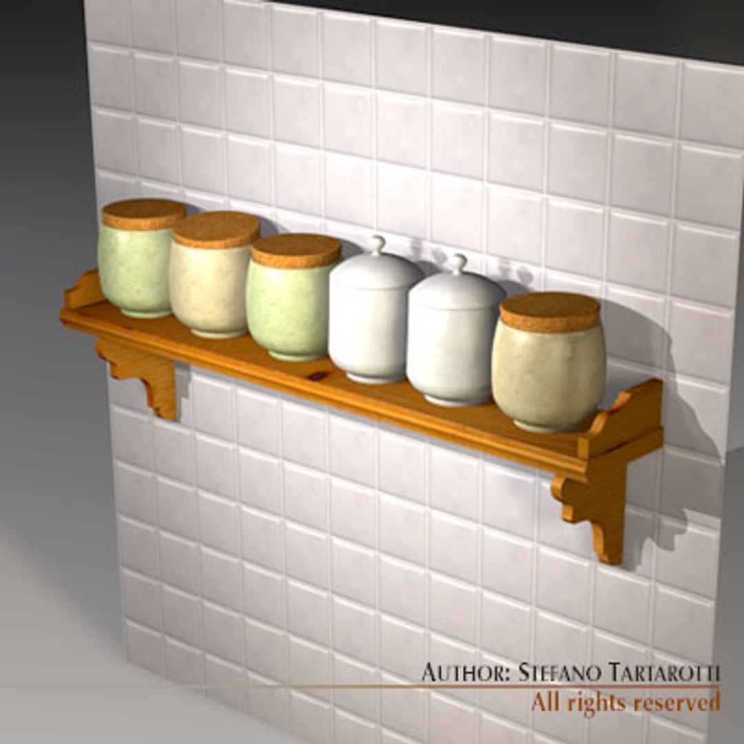 Kitchen Jar Rack 3d Obj   Jarrack2 