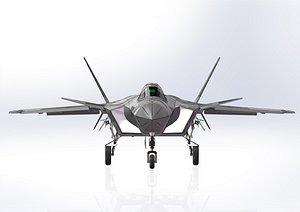 3D model chengdu j-20 stealth aircraft