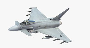 typhoon jet fighter luftwaffe 3d max