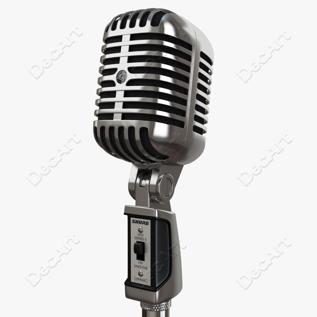 Shure 55sh Microphone 3d Model