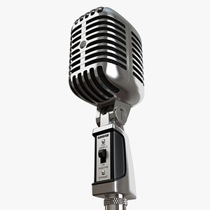 shure 55sh microphone 3d model