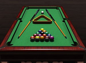 3d model pool table