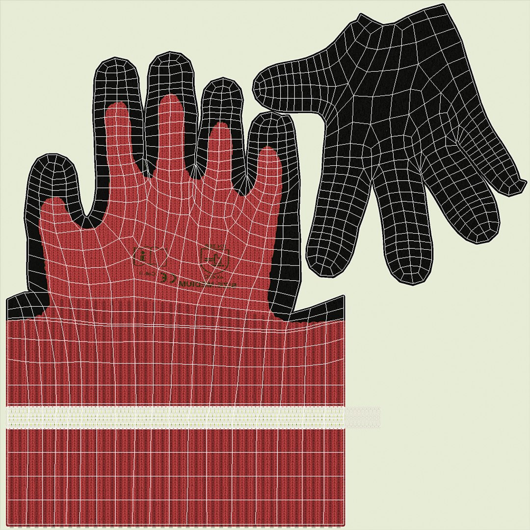 Hands In Red Safety Gloves Rigged For Cinema 4D 3D Model - TurboSquid ...