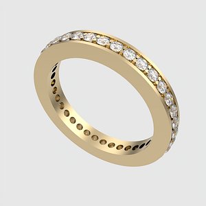 Flush-Set Simple Eternity Wedding Ring JDBCo