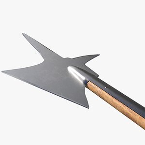3D historically german halberd model