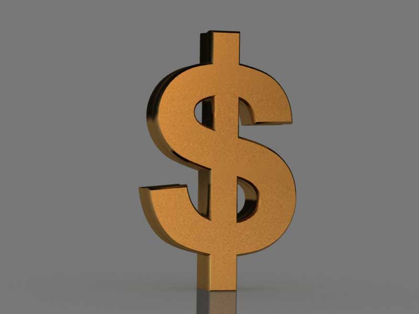 free dollar us$ currency 3d model