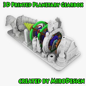 Planetary Gearbox for 3D Printing 3D model