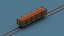 Stylized Train and Rail Wagons Low Poly 3D model
