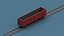 Stylized Train and Rail Wagons Low Poly 3D model