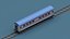 Stylized Train and Rail Wagons Low Poly 3D model