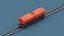 Stylized Train and Rail Wagons Low Poly 3D model