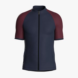 Mens Raglan Sleeve Cycling Jersey 3D model