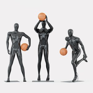 faceless mannequins basketball 3D