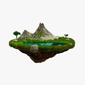 3D model Floating Lake Island