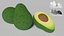 3D avocado fruit model