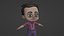 Cartoon 3d manipuliertes kleines süßes Jungencharakter-3D-Modell