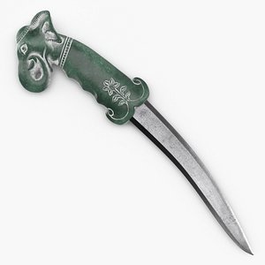 3D indian dagger elephant head