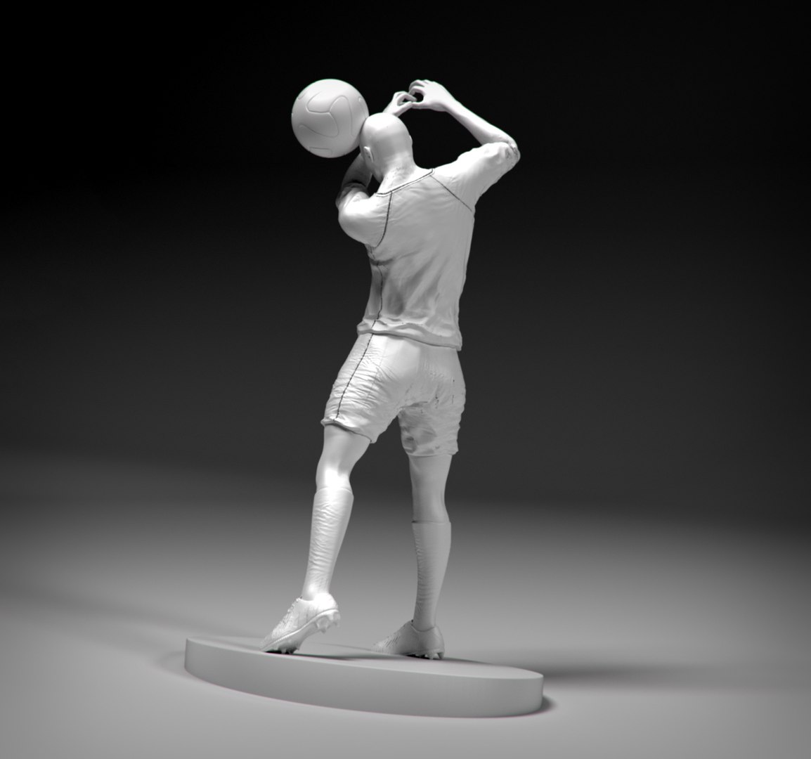 stl footballer 3d model