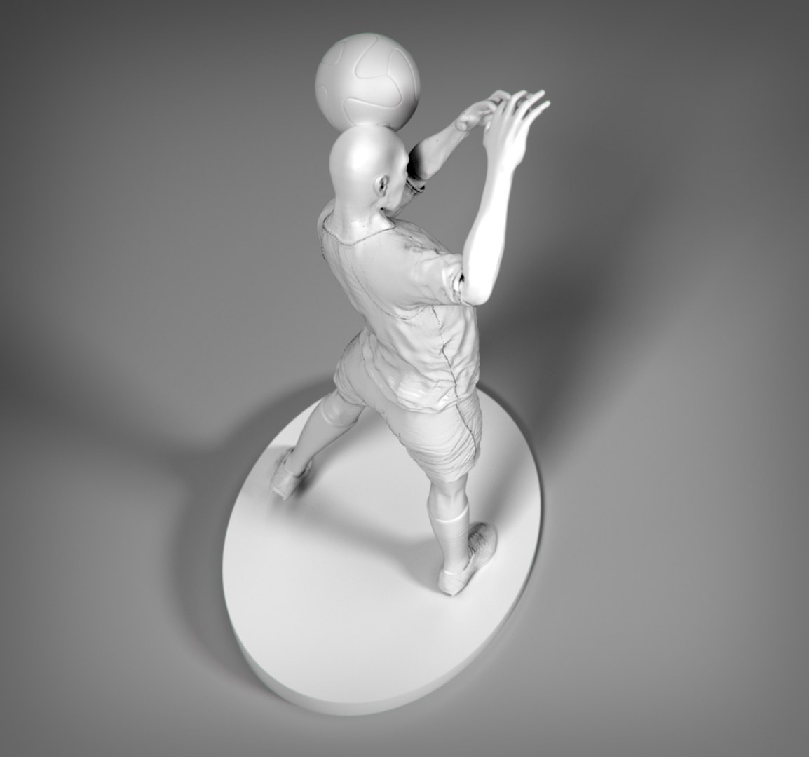 stl footballer 3d model