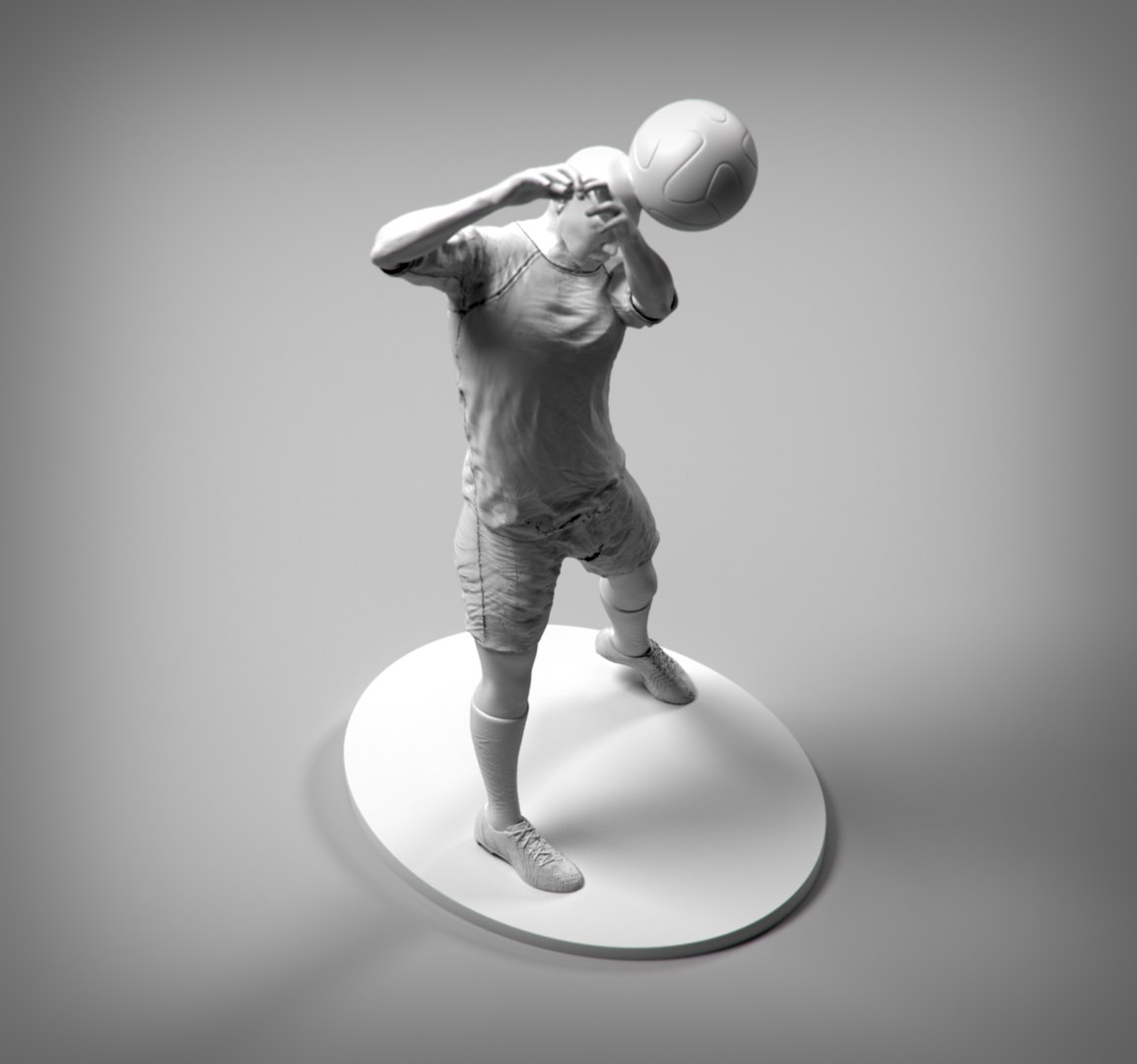 stl footballer 3d model