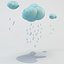 雨と3Dクラウド