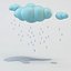 雨と3Dクラウド