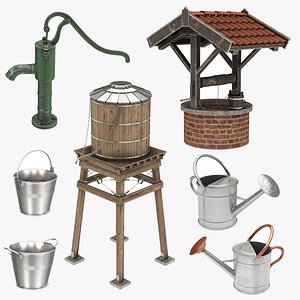 3D model Watering Farm Equipment 7 in 1