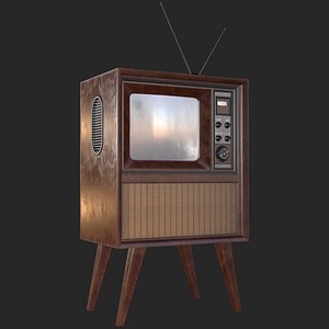 retro vintage tv television 3D model