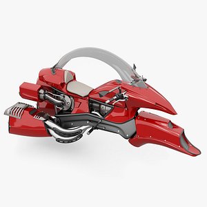 futuristic motorcycle 3D model