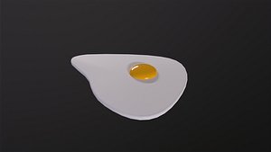3D model Fried Egg