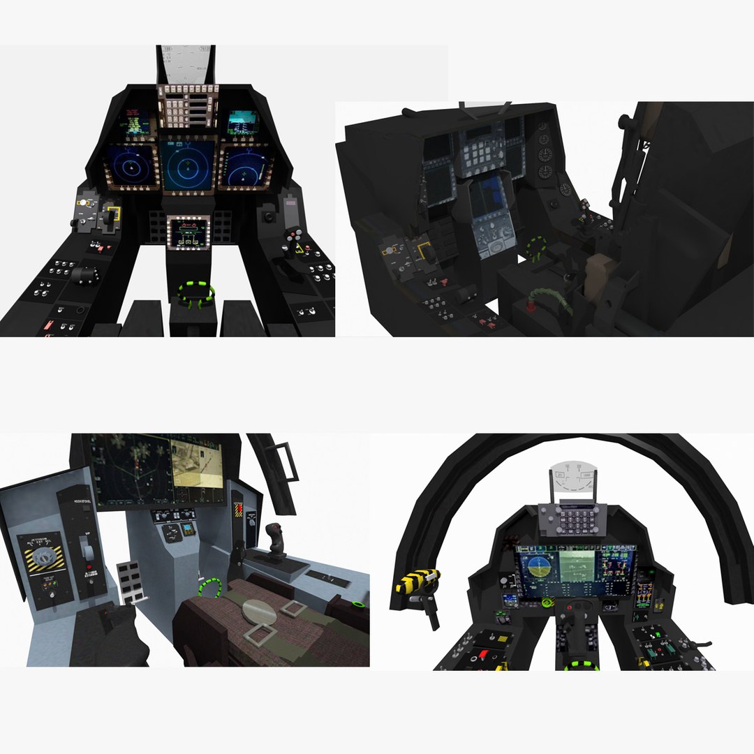 3D Model US Air Force Cockpit Collection - TurboSquid 2425140