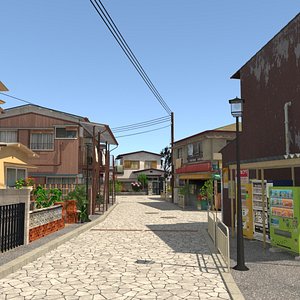 Japanese Alley 2 3D model