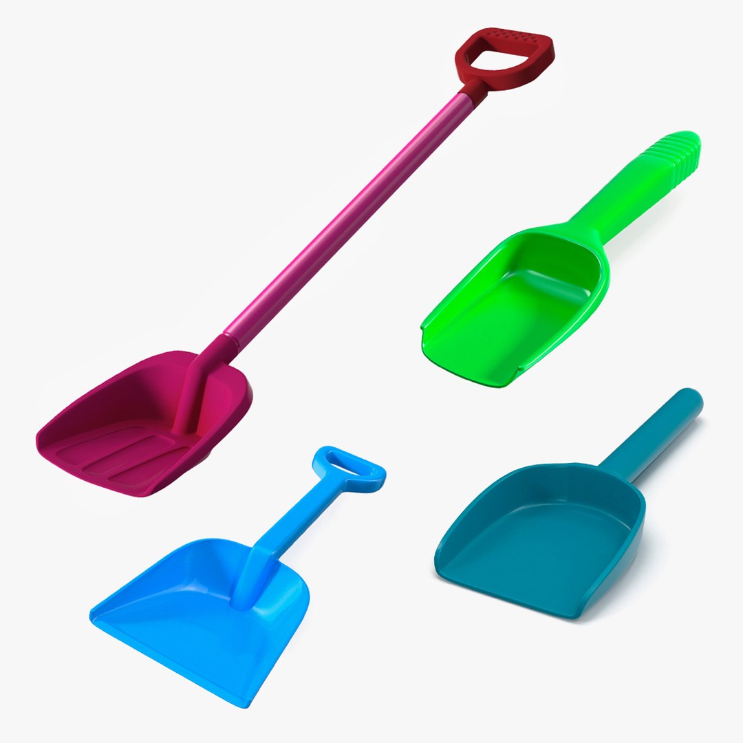 Toy Sand Shovels Collection 2 3D model preview