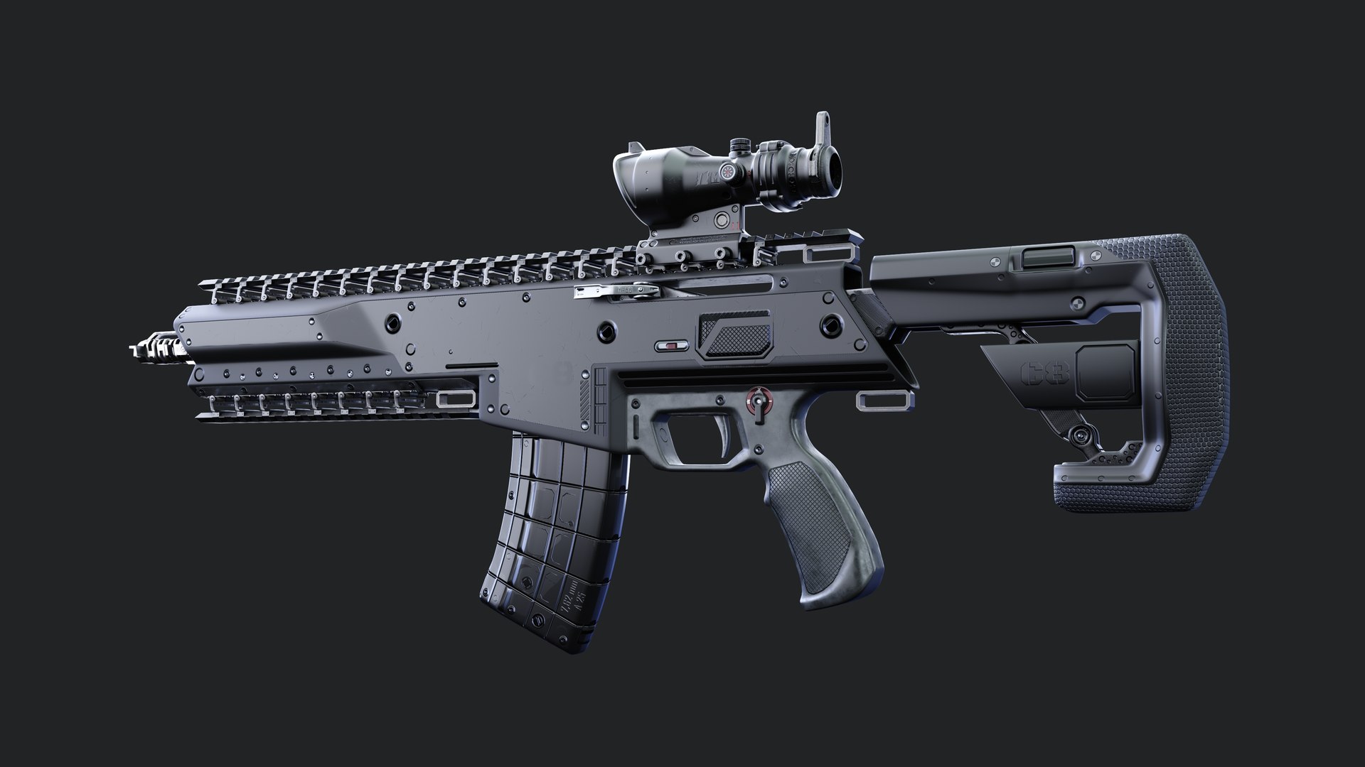 3D C8 Assault Rifle Model - TurboSquid 2331604