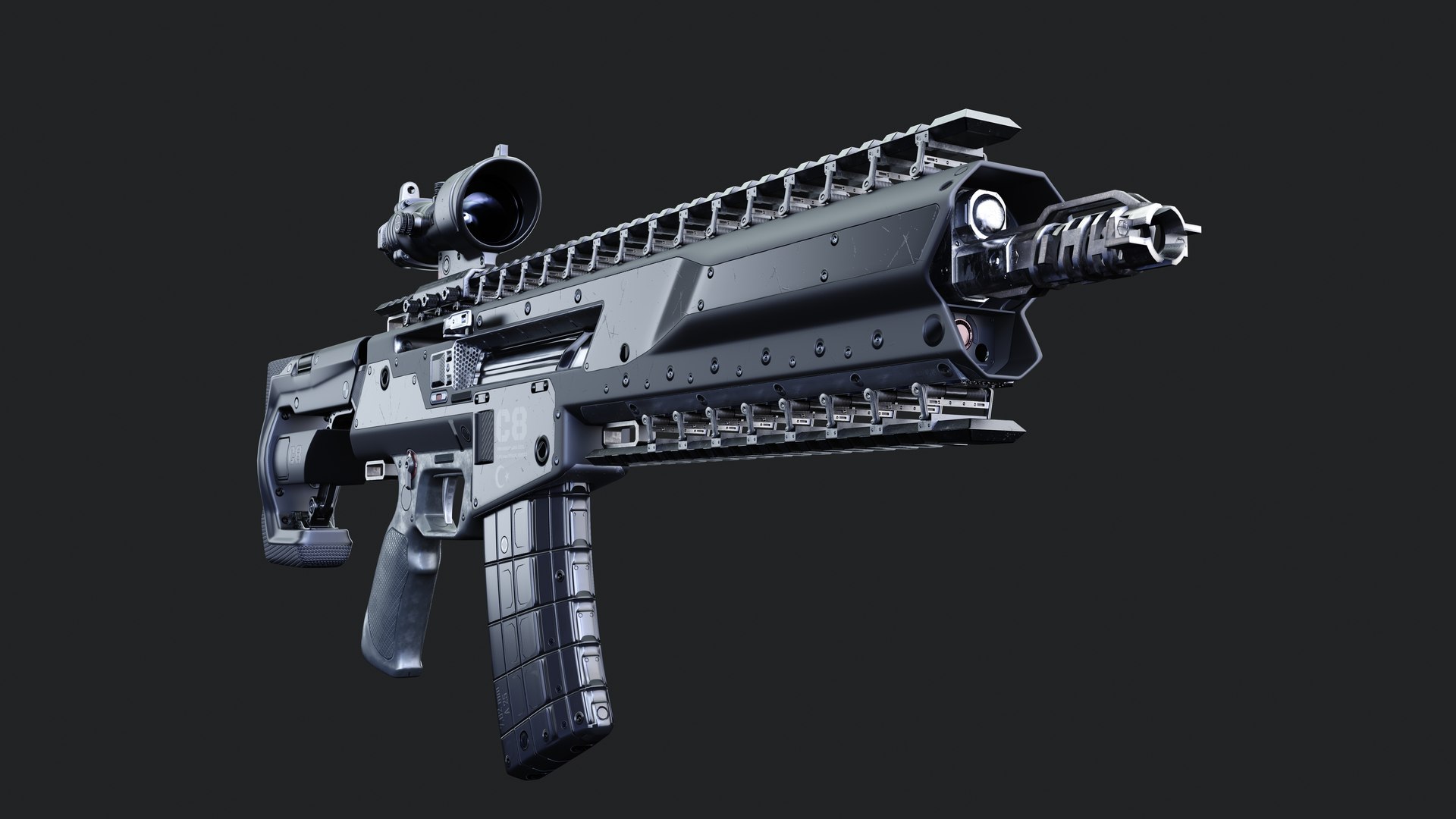 3D C8 Assault Rifle Model - TurboSquid 2331604