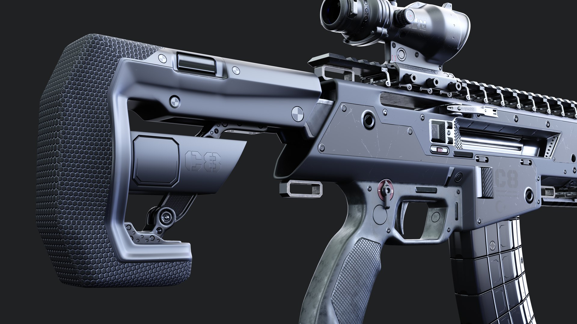 3D C8 Assault Rifle Model - TurboSquid 2331604