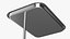 3D model Medical Adjustable Tray Table Metallic
