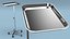 3D model Medical Adjustable Tray Table Metallic