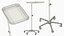 3D model Medical Adjustable Tray Table Metallic