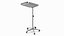 3D model Medical Adjustable Tray Table Metallic