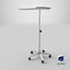3D model Medical Adjustable Tray Table Metallic