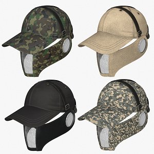 Tactical Protective Mask Face And Ear Protection with Baseball Cap model