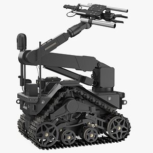 Multifunctional Robotic System Black Rigged model