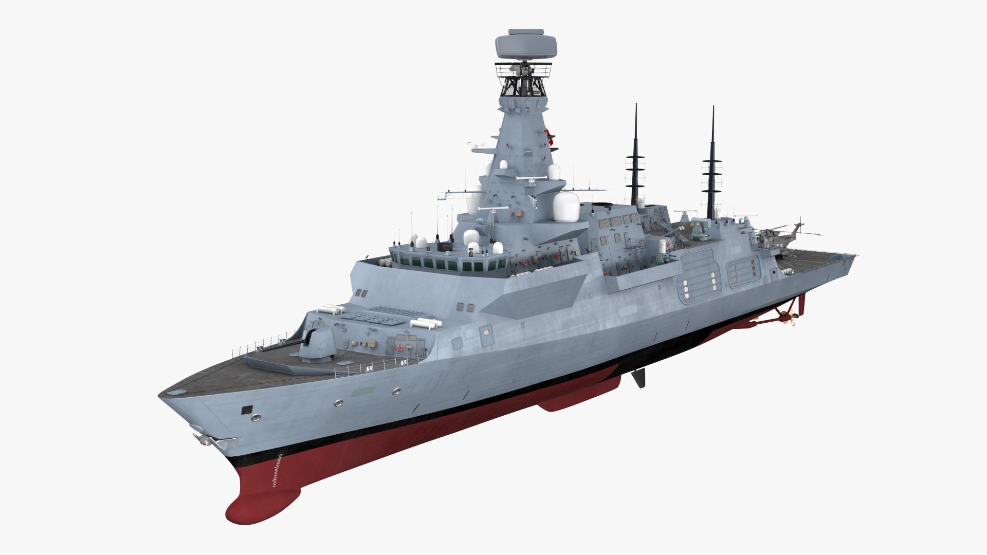 Type 26 Combat Frigate Canada with AW101 Grey